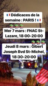 Dates dédicaces Dicker à Paris